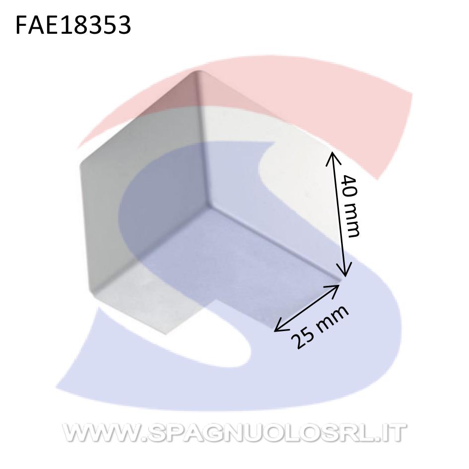 Angolo esterno 40x25 mm Bianco RAL 9001 in PVC - FAEG 18353