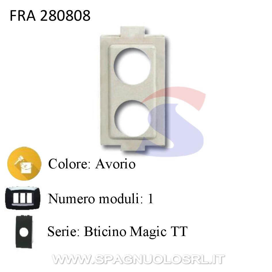 Adattatore 2 fori presa TV+Sat per serie Bticino Magic TT - FRACARRO 280808