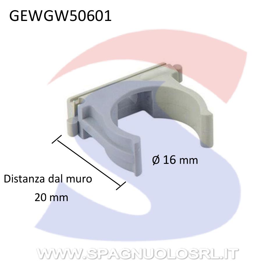 Supporto a scatto in polimero per tubo Ø 16 mm Grigio - GEWISS GW50601