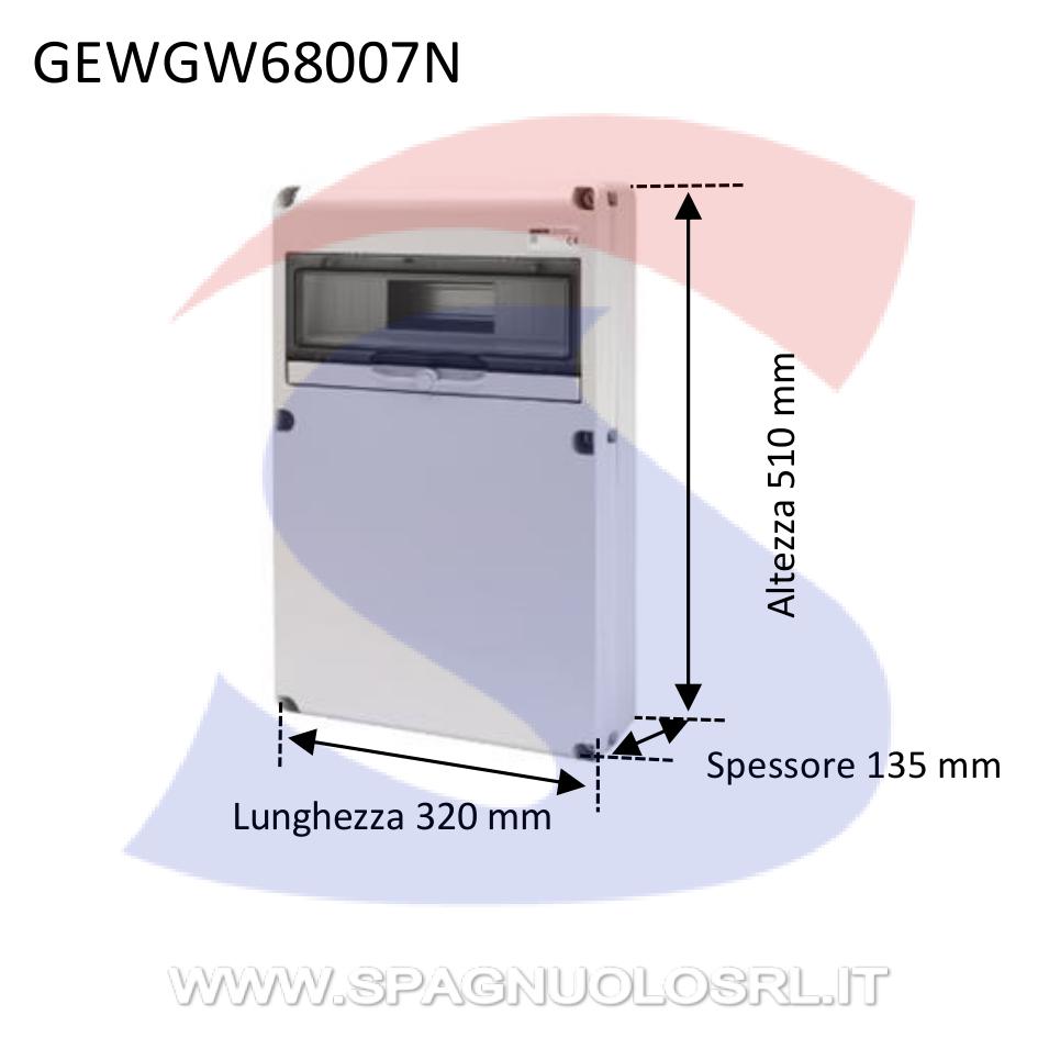 Centralino modulare da esterno 320X510x135 mm 14 moduli - GEWISS GW68007N