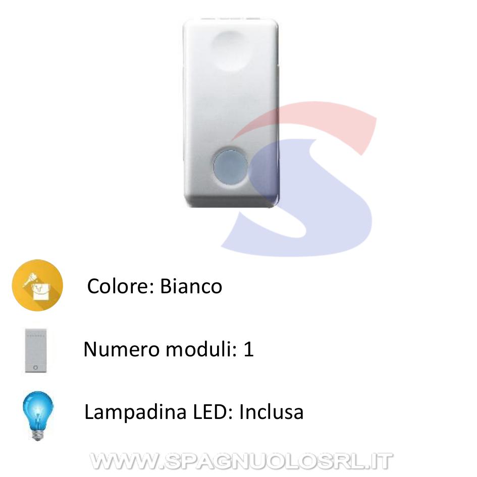 Interruttore serie "SYSTEM" 2P 16 A, 250 V Luminoso Bianco - GEWISS GW20504