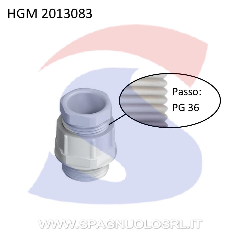 Pressacavo passo PG36 per cavo Ø 25 - 32 mm Grigio RAL7035 - HAGEMEYER 2013083