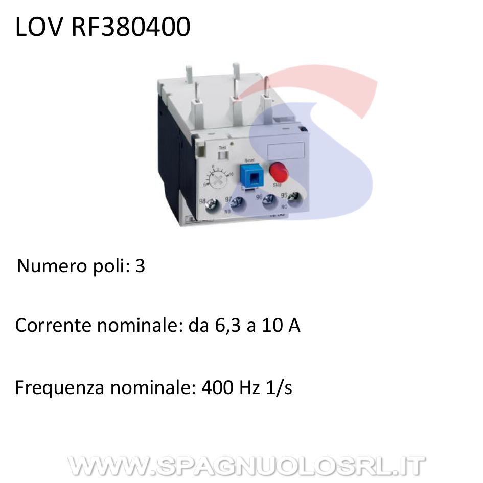 Relè termico per protezione motore a 3 Poli, 2,5-4 A - LOVATO RF380400
