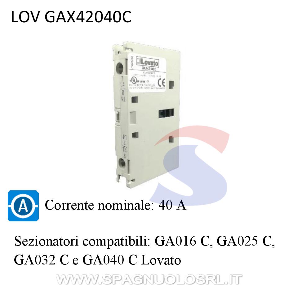 Quarto polo aggiuntivo 40 A per selettori serie GAC - LOVATO GAX42040C