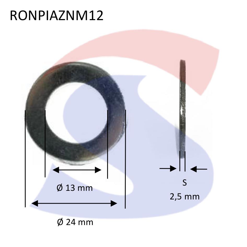 Rondella per Viti e dadi esagonali (Piana) Zincata M12 - VIPA 692V00000012