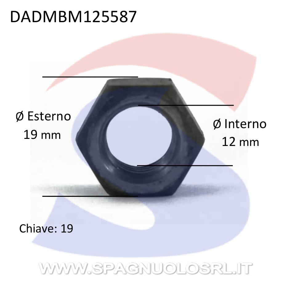 Dado Esagonale Alto Brunito Passo Fine M12 - VITI DADMBM12UNI5587