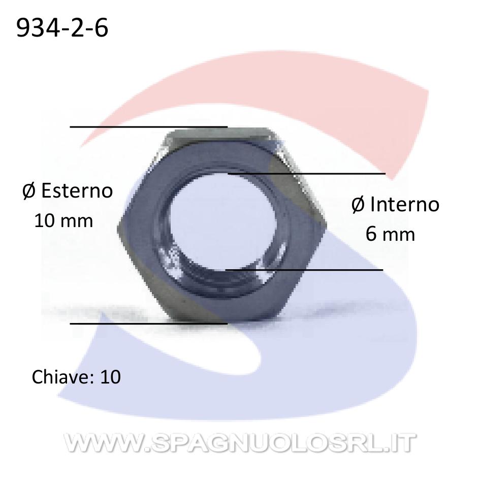 Dado Esagonale Medio Inox Passo Grosso M6 - INOX 934-2-6