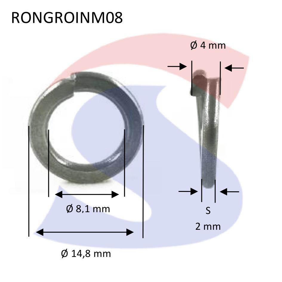 Rondella Elastica (Grower) Inox M8 - VITI RONGROINM08
