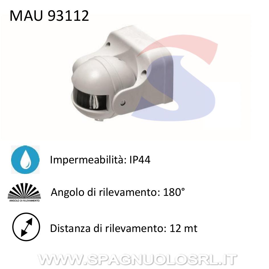 Sensore di presenza crepuscolare IP44 - MAU 93112