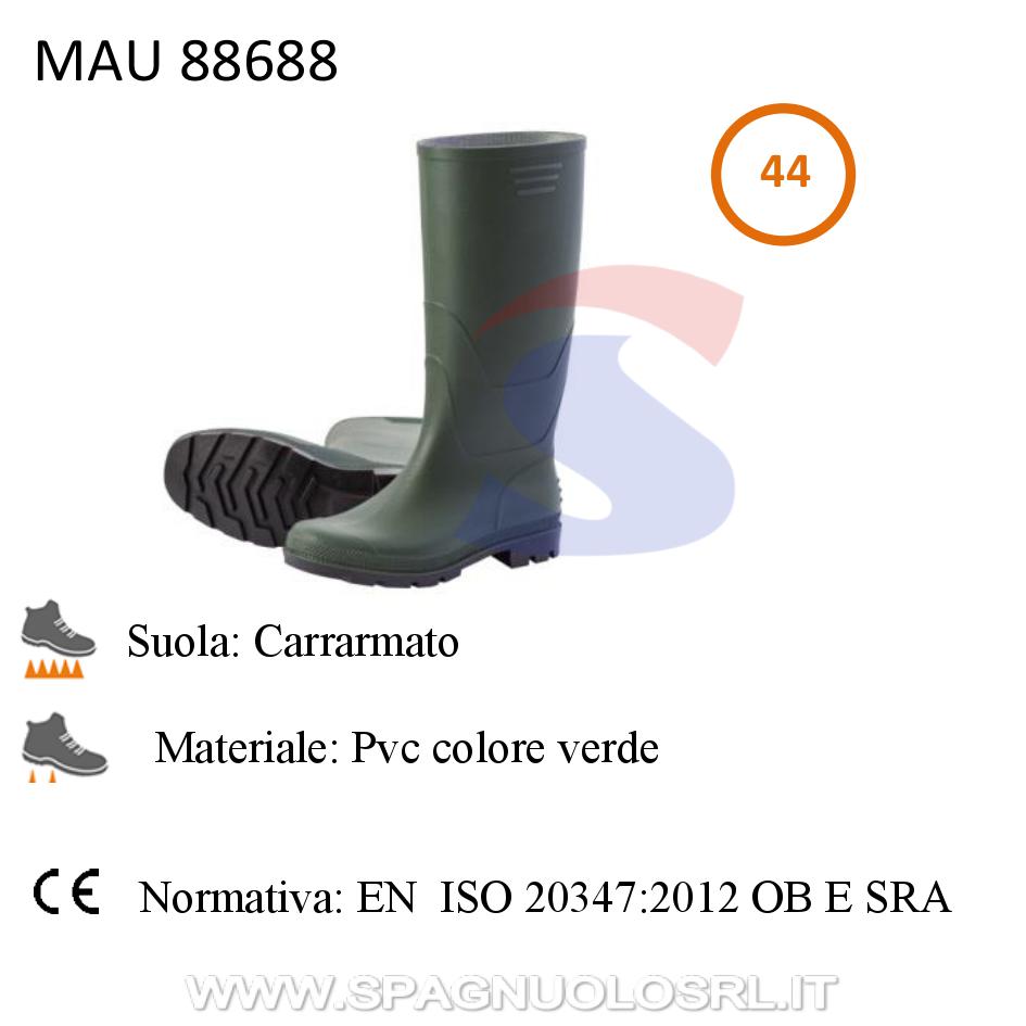 Stivali di sicurezza in PVC a ginocchio Numero 44, Verde - PAPILLON 83409