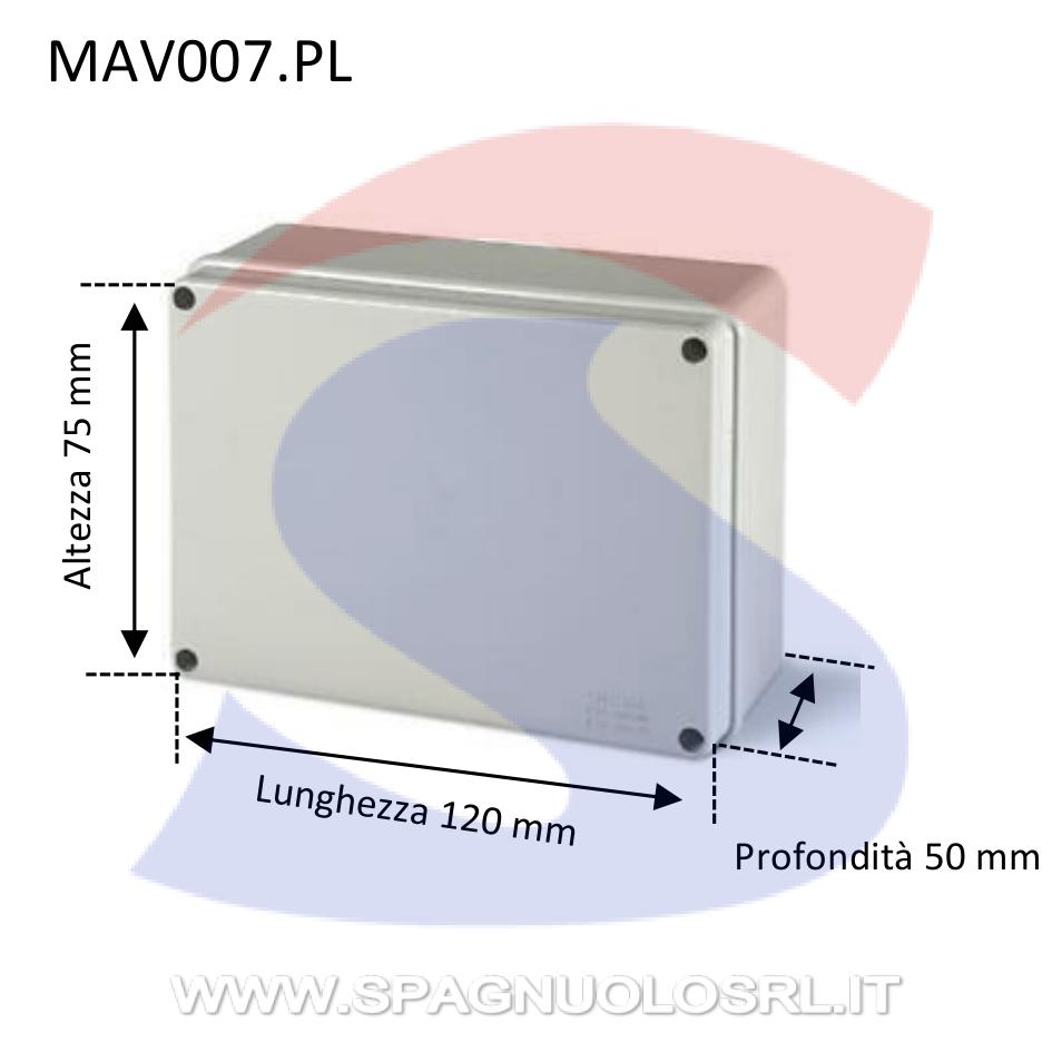 Cassetta di derivazione stagna 123 x 75 x 50 mm - MARLANVIL 007.PL