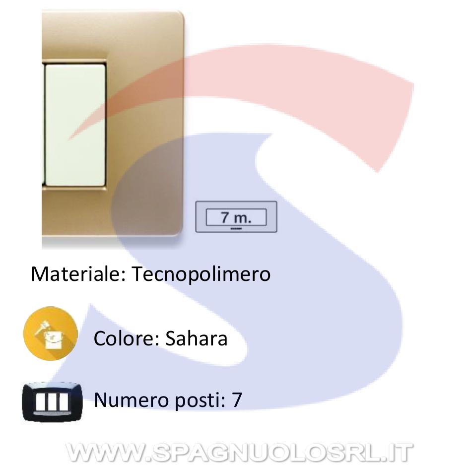 Placca rettangolare 7 posti colore Sahara serie Mix - MASTER 21MX547
