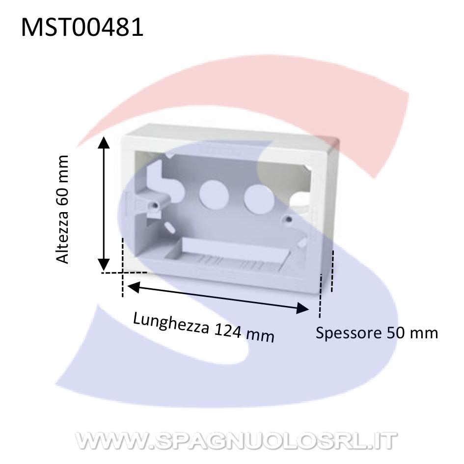 Cassetta portafrutti da esterno 124x60x50 mm 3 posti - MASTER 00481