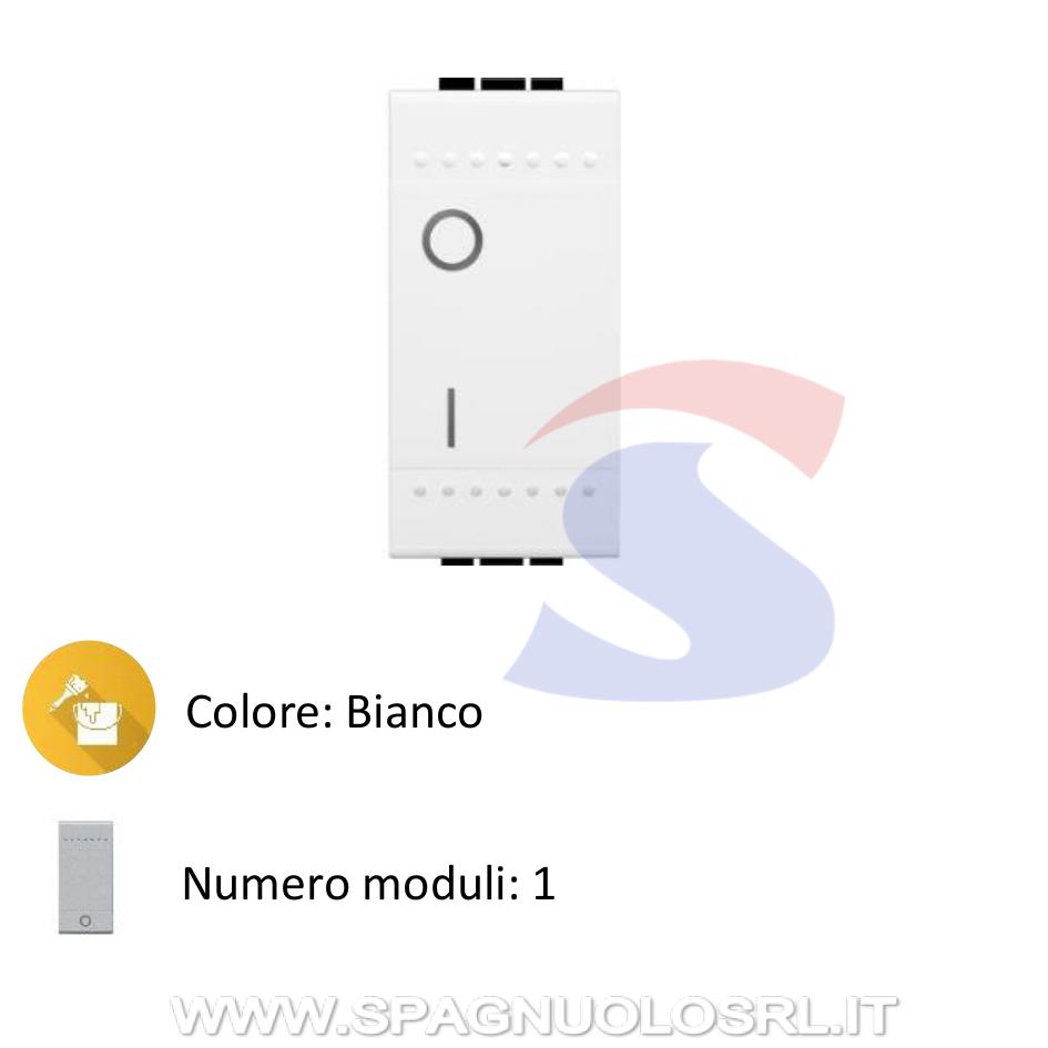 Interruttore serie "LIVING LIGHT" 1P 16 A, 250 V Bianco - BTICINO N4001N