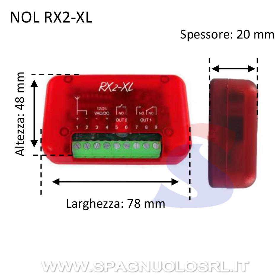 Ricevitore bicanale in autoapprendimento universale - NOLOGO RX2-XL