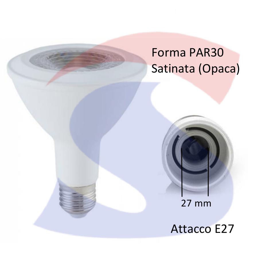 Lampadina LED Chip Samsung E27 11 W Par30 3.000 K - VTAC 153