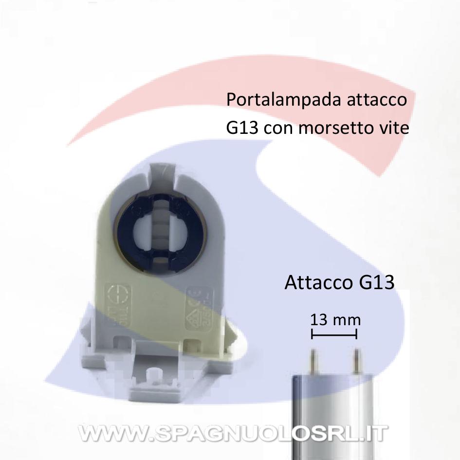 Portalampada attacco G13 con morsetto . - RELCO 6013