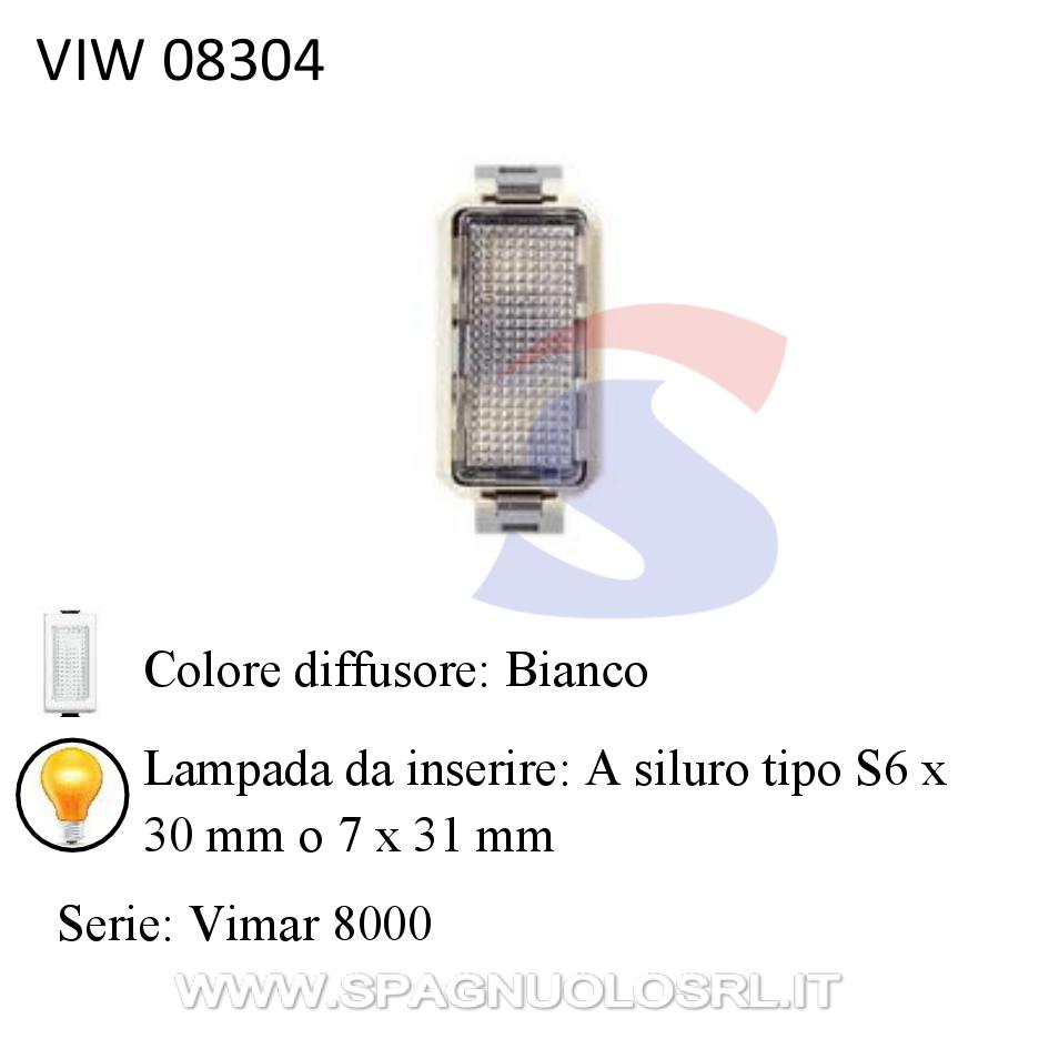 Portalampada con diffusore colore Bianco serie 8000 - VIMAR 08304