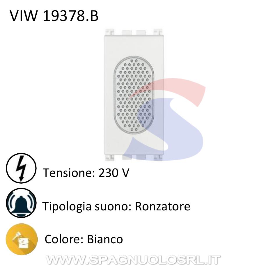 Ronzatore serie "Arkè" 230 V, Bianco - VIMAR 19378.B
