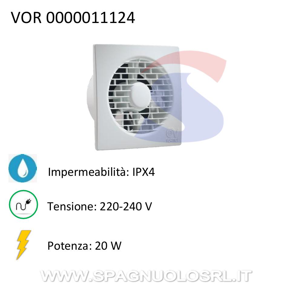 Aspiratore elicoidale da parete da 20 W e 220-240 V - VORTICE 0000011124