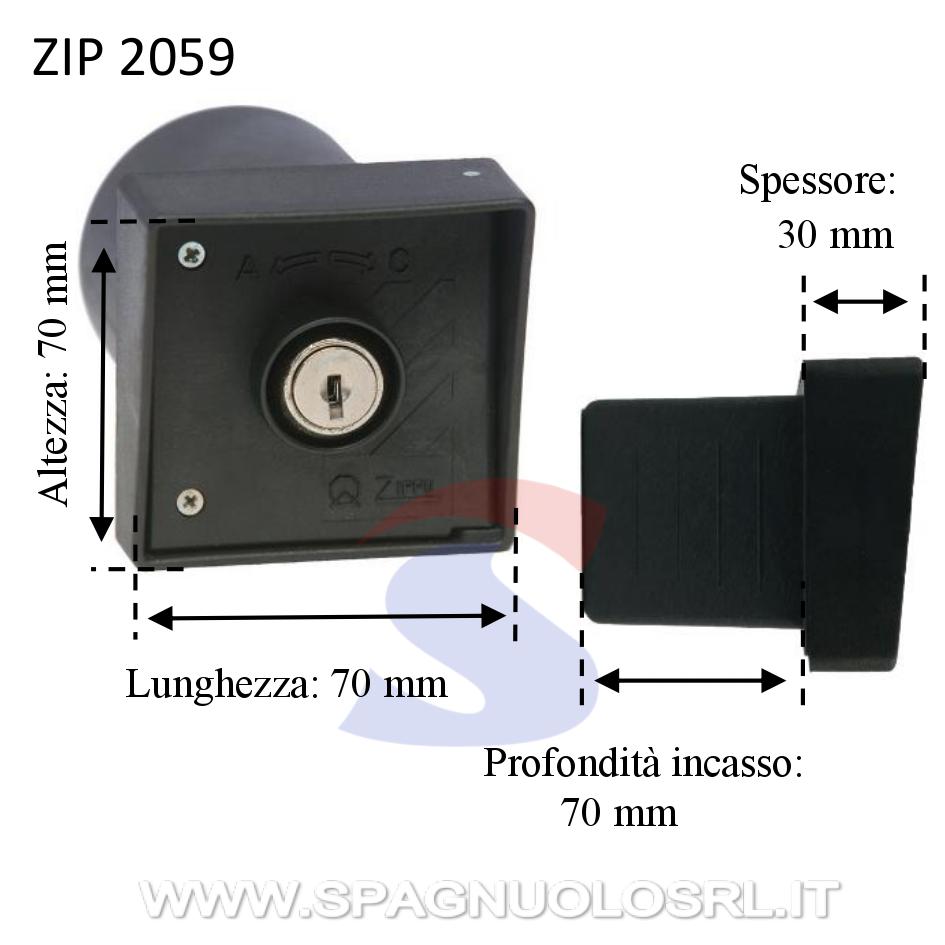 Selettore apri/chiudi da incasso 1 posto - ZIPPO 2059