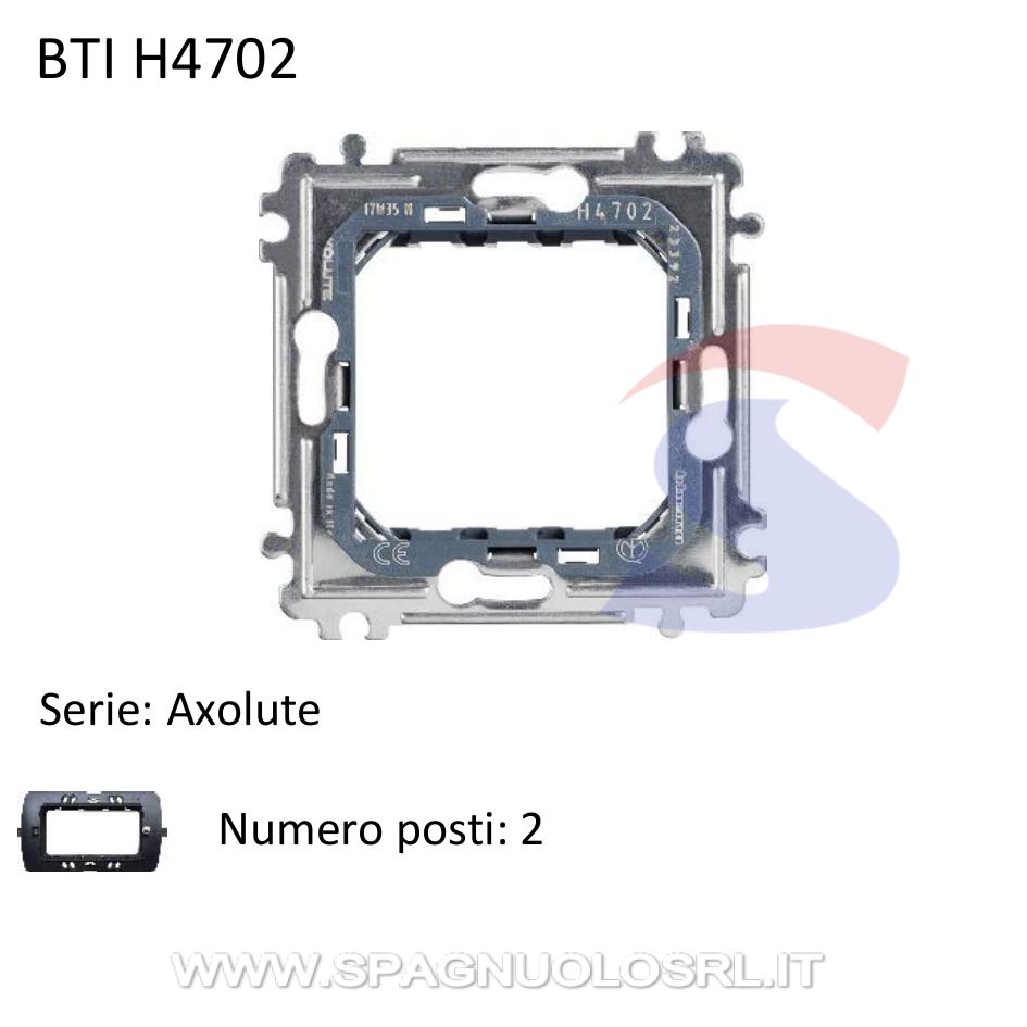 Supporto Bticino 2 moduli con viti serie "Axolute" - BTICINO H4702