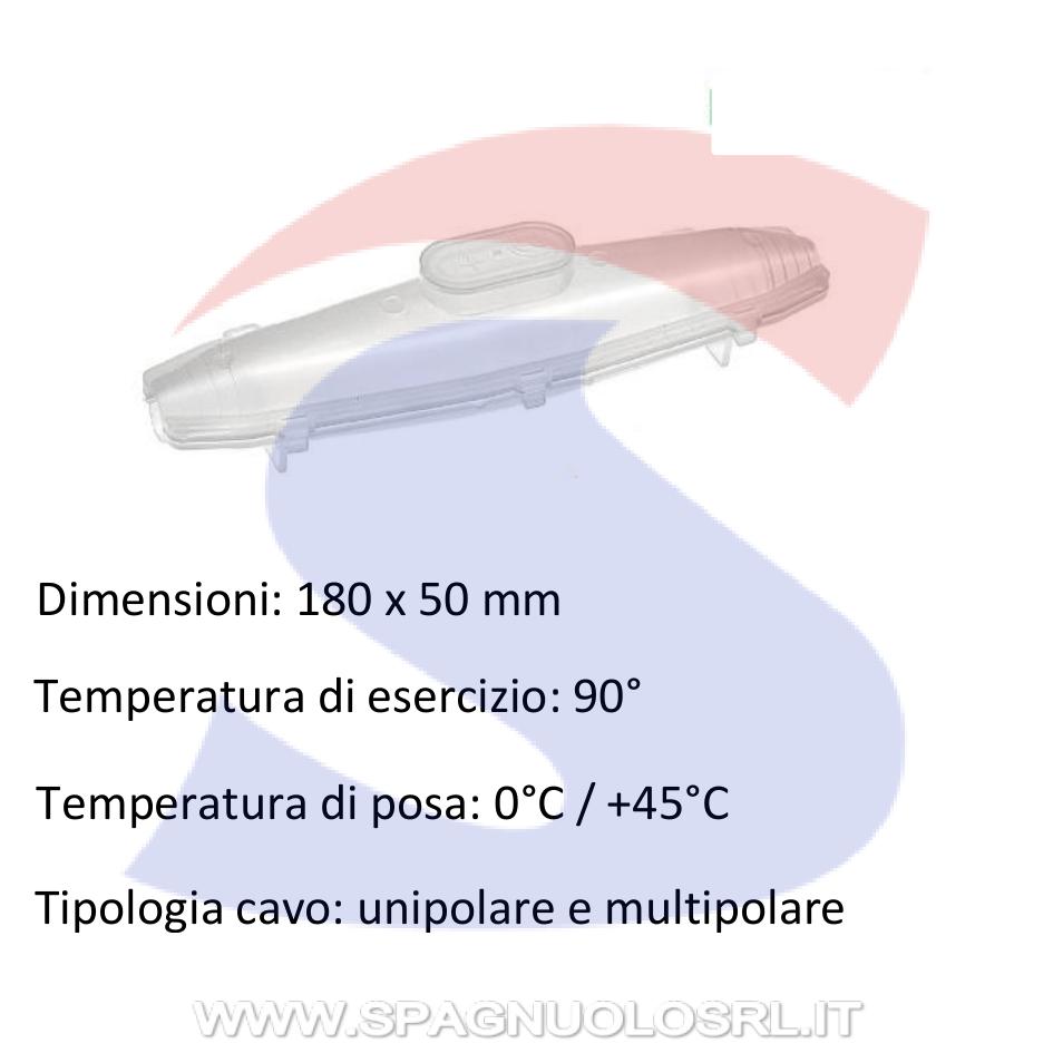 Giunto diritto 180 x 50 mm per cavo estruso 0,6/1 kV - RAYTECH 100001-000