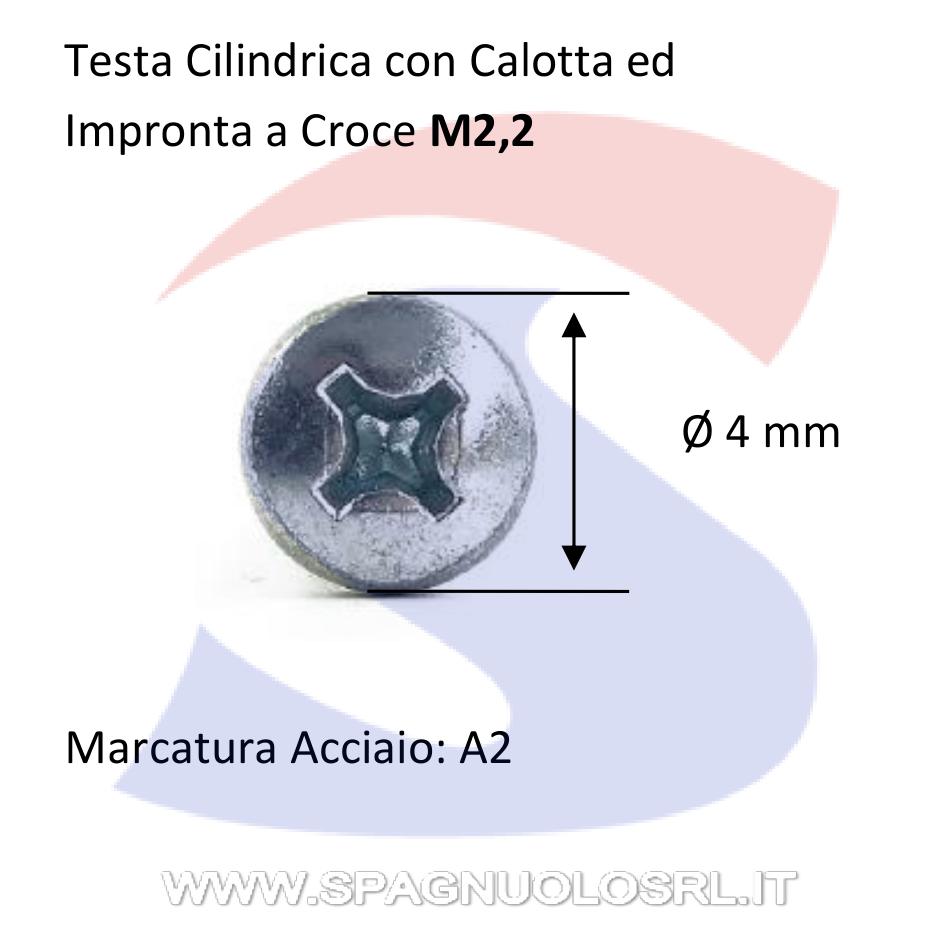 Vite Autoperfor. TC Calotta ed Impronta a Croce Inox 2,2X13 - VITI AUTOFCRO2,2X13IN