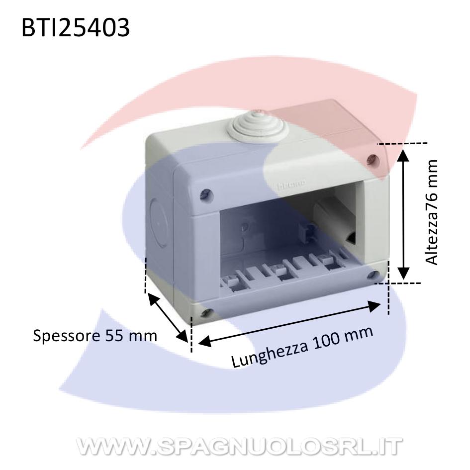 Cassetta portafrutti da esterno 100x76x55 mm 3 posti - BTICINO 25403