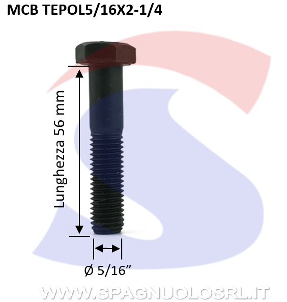 VITE 8.8 5/16X2-1/4" IN POLLICE T.ESAG. - VITI TEPOL5/16X2-1/4