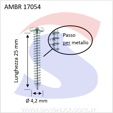 VITI AUTOF ZN 4,2X25 A TESTACIL CON IMPRONTA A CROCE - AMBROVIT 17054