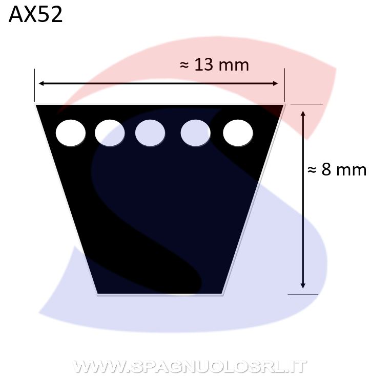 CINGHIA AX52 OPTIBELT - OPTIBELT AX52