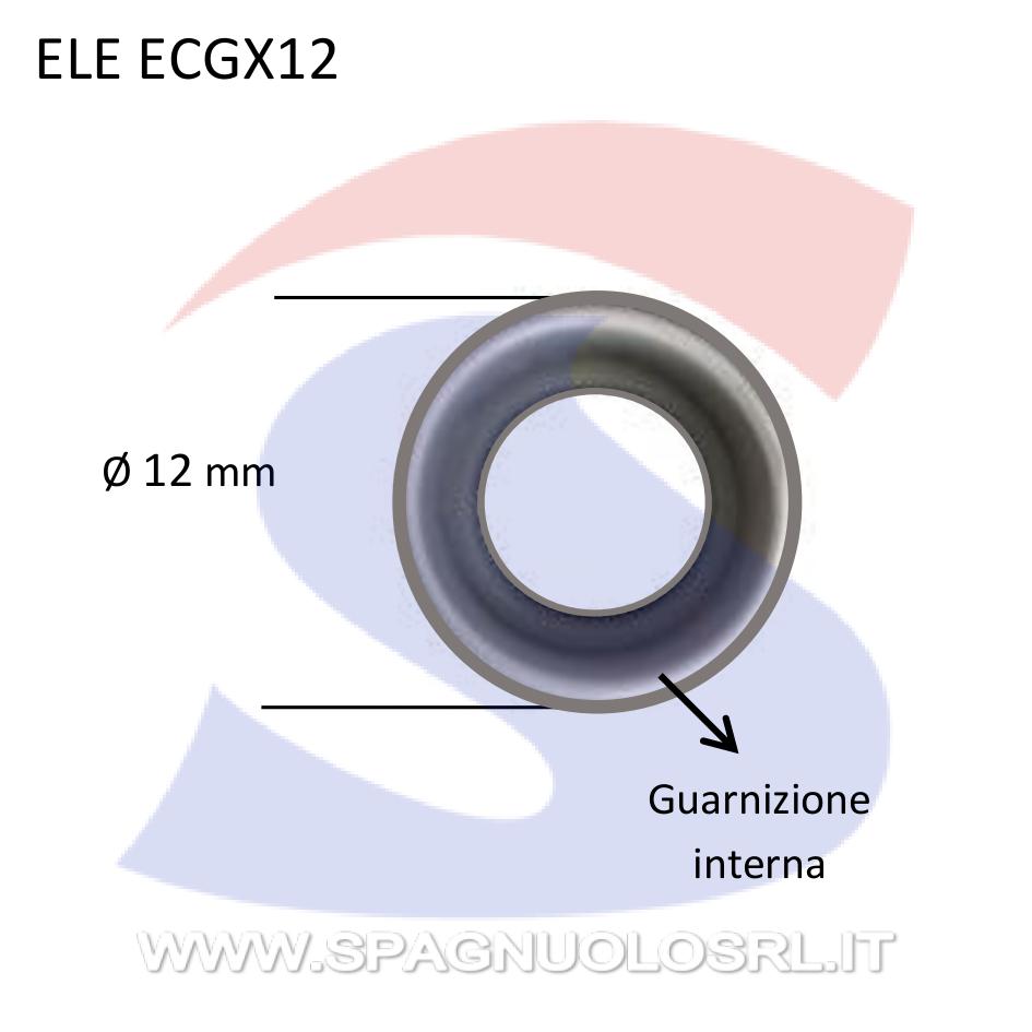 Raccordo Guaina-Scatola IP65 Ø 12mm Grigio RAL 7035 - ELETTROCANALI ECGX12