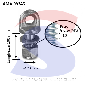 PERNO OCCHIO CORTO 20X2,5 - AMA 09345