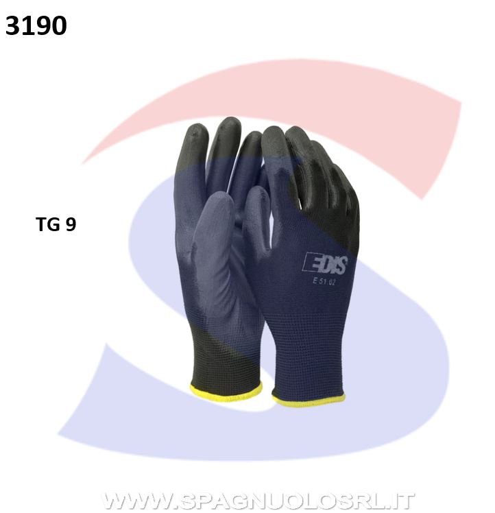 GUANTI POLIURETANO TG. 9 XLNERO - EDIS 0013354