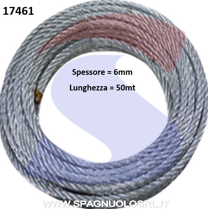 FUNE IN METALLO 6MM DA 50MT - DE SANTIS 93612