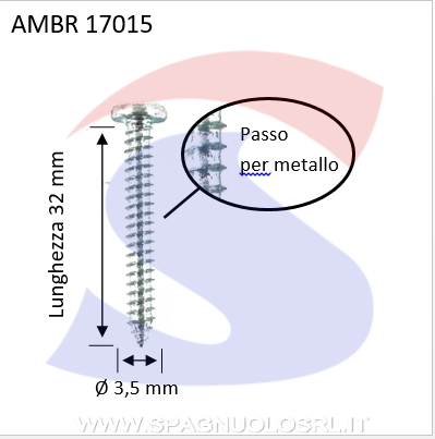 VITI AUTOFIL ZN 3,5X32 A TESTAPIANA ZINCATA CILINDRICA - AMBROVIT 17015
