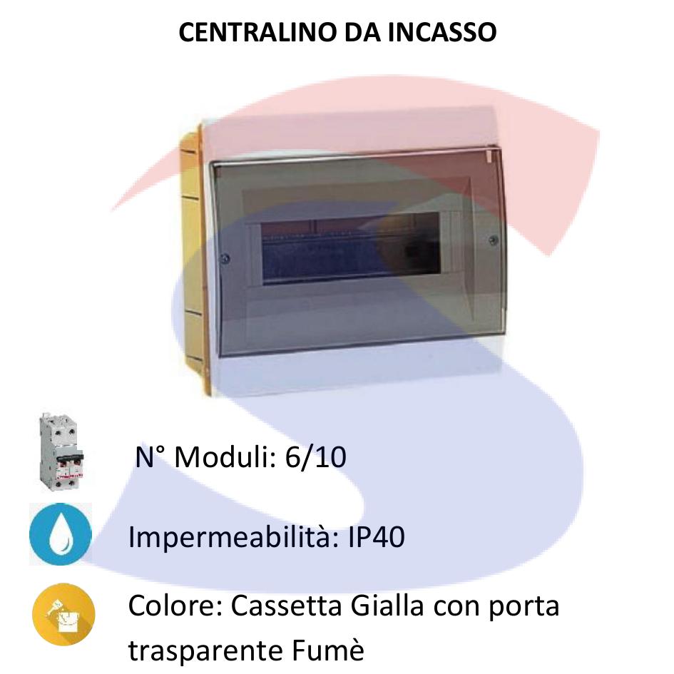 Centralino modulare da incasso 230x200x22 6/10 moduli - MARLANVIL 970.08.B