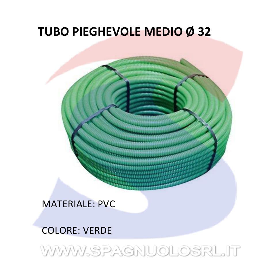 Tubo pieghevole medio Verde FK15 Ø 32 mm senza tiracavo - GEWISS DX15232