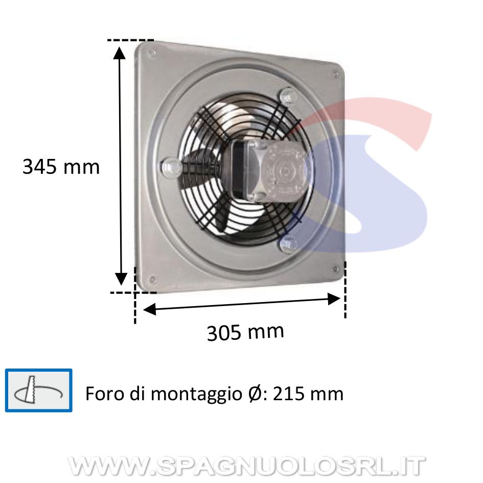 Aspiratore elicoidale per piccoli ambienti da 36 W e 230 V - ELICENT 1EL0202