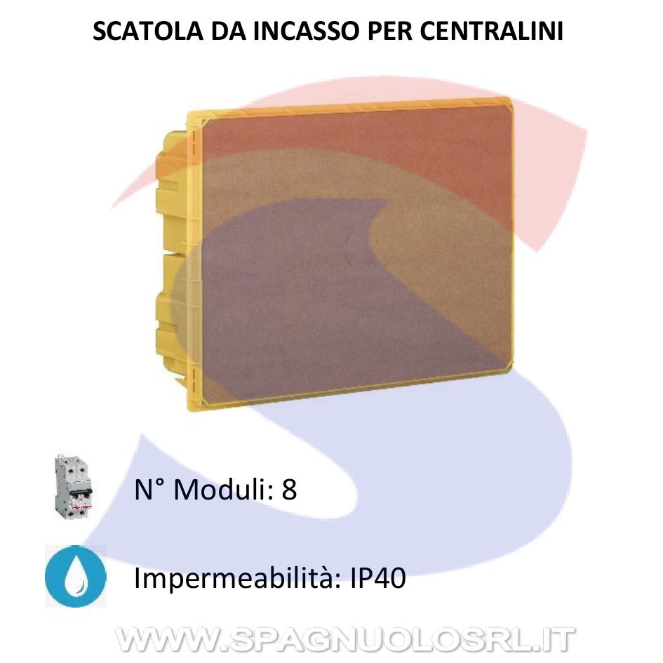 Scatola da incasso per centralino da 8 moduli DIN - BTICINO F315S8