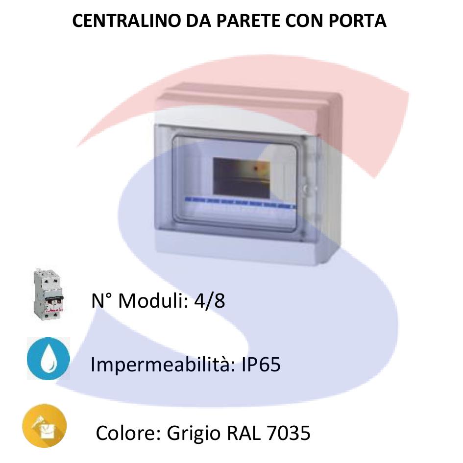 Centralino modulare da esterno 215X200x105 mm 4/8 moduli - FAEG 14508