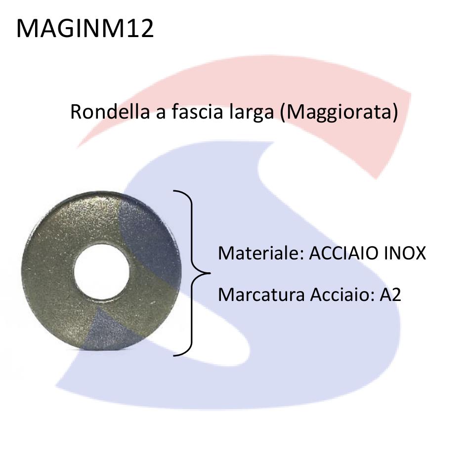 Rondella a Fascia Larga (maggiorata) Inox M12X36 - VITI MAGINM12