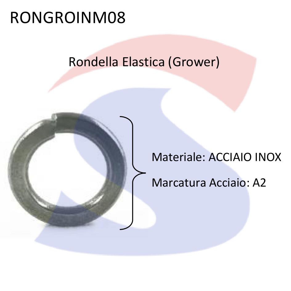 Rondella Elastica (Grower) Inox M8 - VITI RONGROINM08