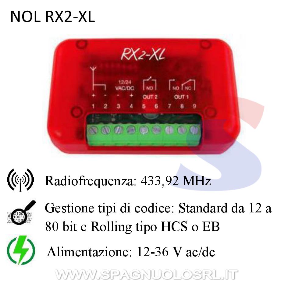 Ricevitore bicanale in autoapprendimento universale - NOLOGO RX2-XL