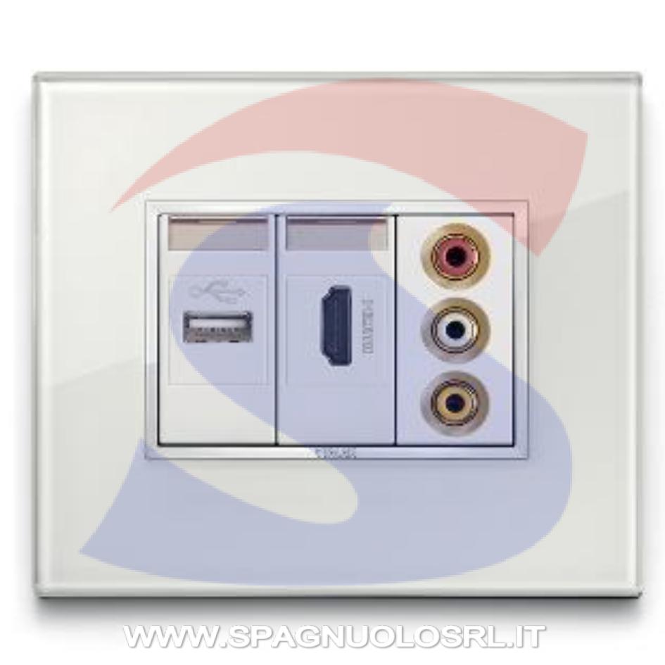 Doppio connettore audio video tipo RCA - BTICINO NT4269R