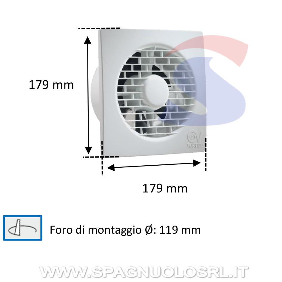 Aspiratore elicoidale da parete da 20 W e 220-240 V - VORTICE 0000011124