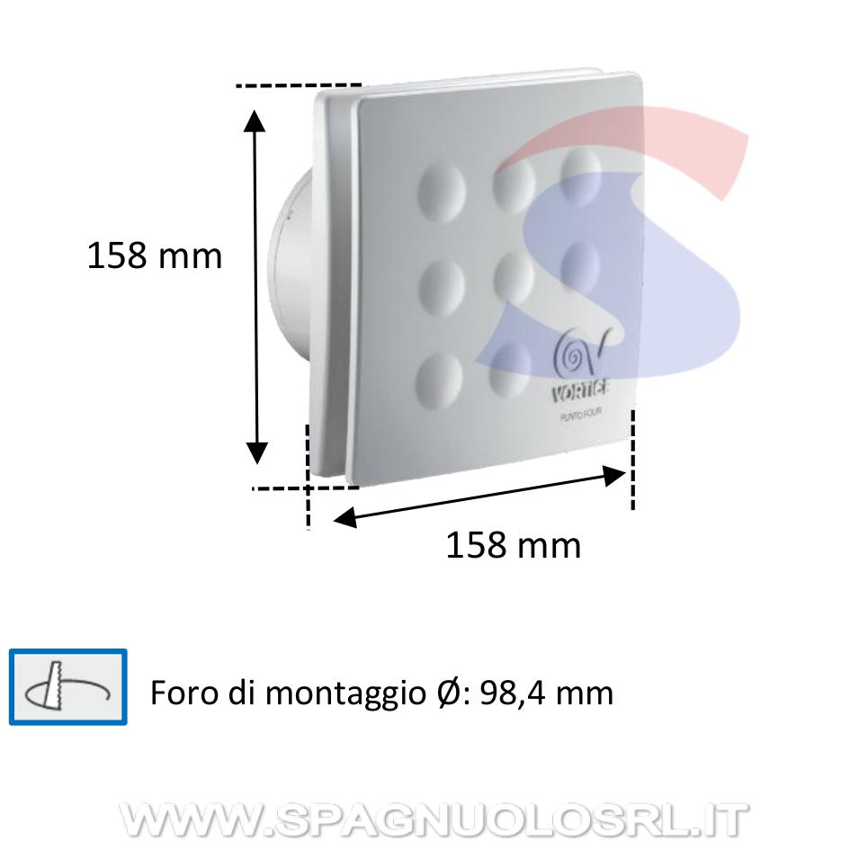 Aspiratore elicoidale da parete da 15 W e 220-240 V - VORTICE 0000011145