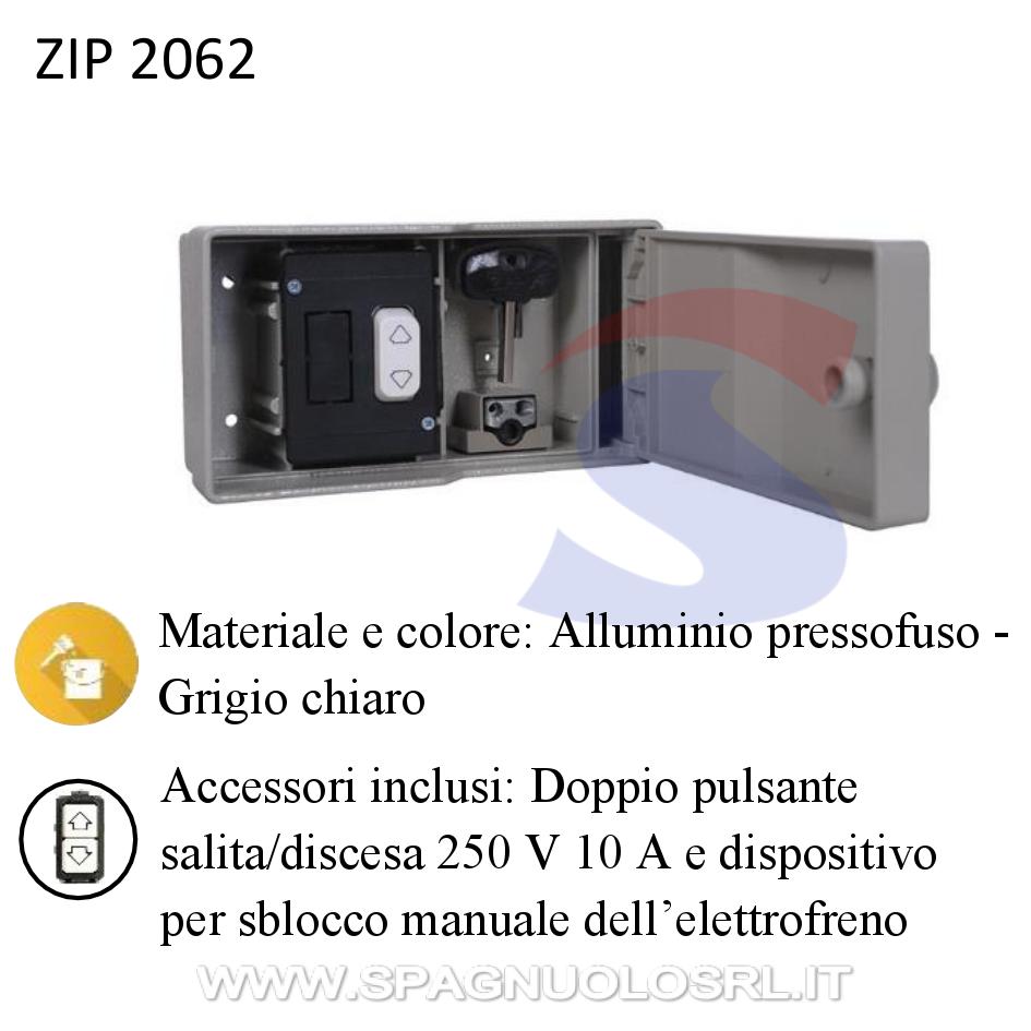 Selettore da incasso 2 posti con dispositivo di sblocco - ZIPPO 2062