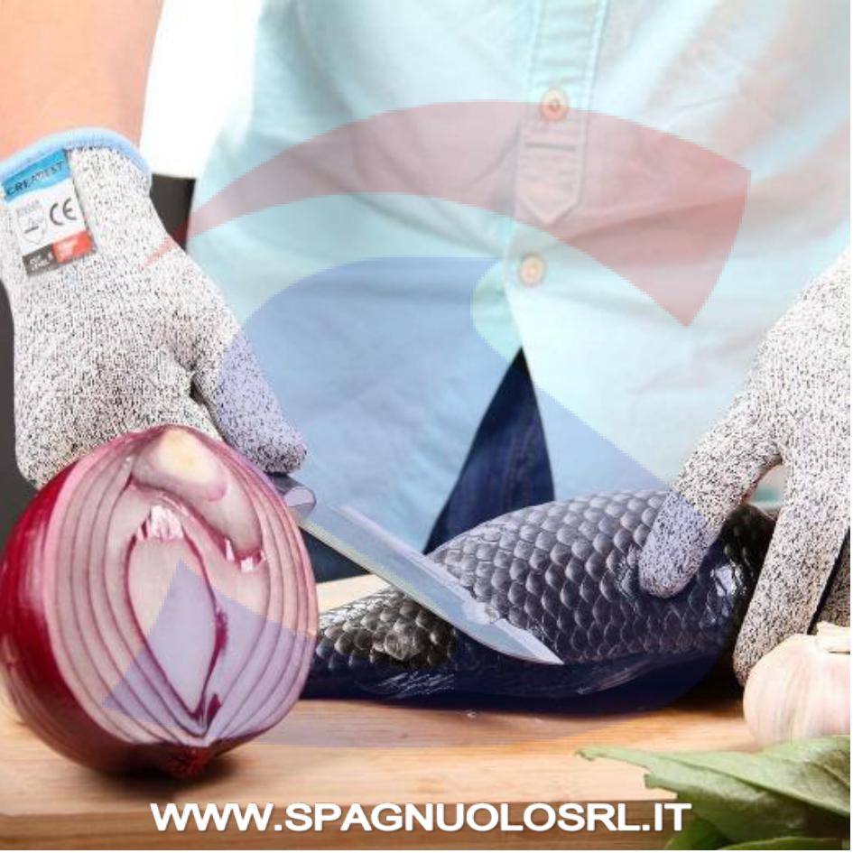 Guanti in poliestere anti-taglio senza cuciture TG L, Grigio - MAU 98906